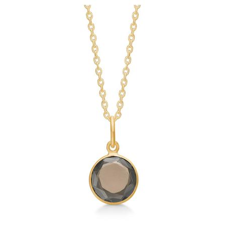 Frk. Lisberg Cat necklace smokey quartz Gul, Dame Halskæder