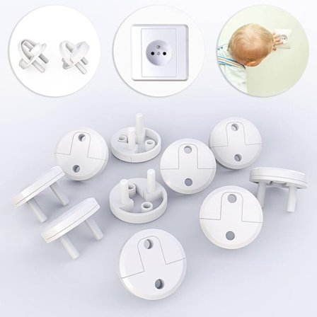 20 stk franske stikkontakter deksler avtagbare baby stikkontakt deksler [ingen nøkkel eller lim] ny original generasjon hjem sikkerhet og barnepass 