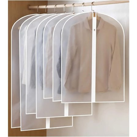 6-pack transparent plastpåse 60*120 cm vinterkläder klänning danskläder förvaring resegarderob