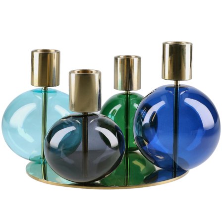 Holmegaard Bubble 4-armet lysestake 17,5 cm' - 'BlåGrønn