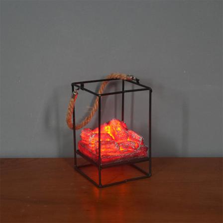 Retro Lampa Led Halloween Ornament Imitation Charcoal Square