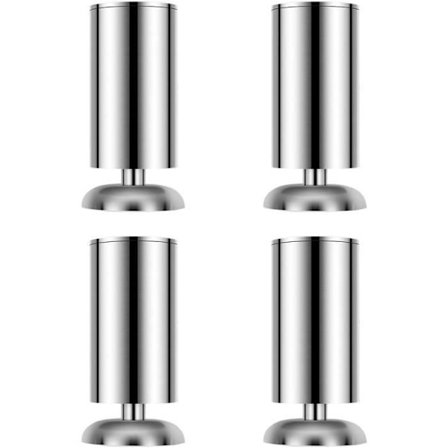 Møbelben - Rustfrit stål - Sæt med 4 - 50 x 50 x 80 mm - Støjsvag drift - Ideel til skabe