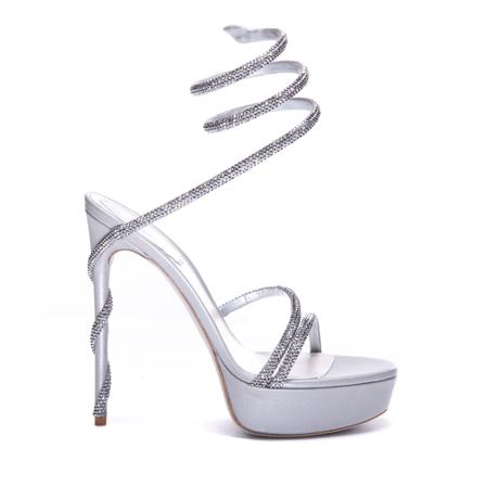 René Caovilla, High Heel Sandals Szary, Kobieta, Rozmiar: 37 EU