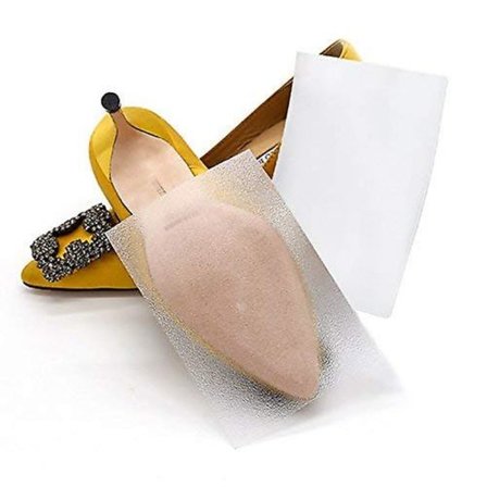 Såleklistremerke - Krystallklare selvklebende pads Sålebeskytter Skobunner Sklisikre sko Sålebeskytter for hæler