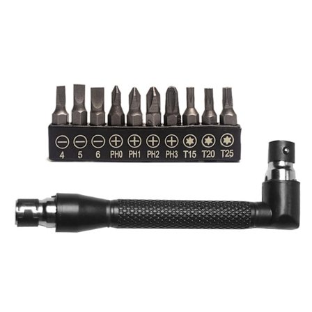 Skruvmejselbitverktyg för hemgarage L-format 1/4 Hexhylsnyckel 90 grader