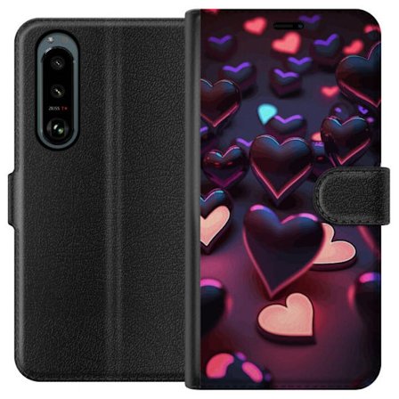 Yhteensopiva Lompakkokotelo Sony Sony Xperia 5 III KeskiyönSydämet