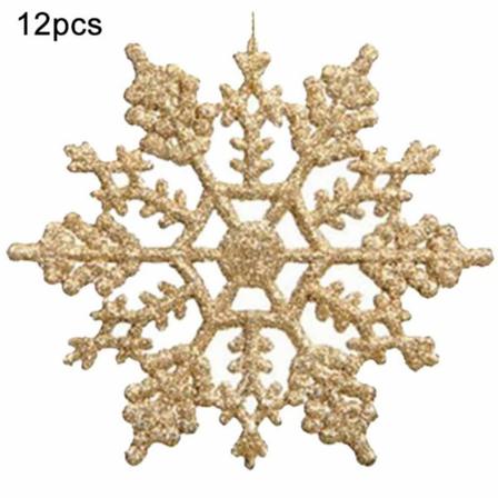 12st Julsnöflingor Ornament Mousserande Glitter Snö Dekor
