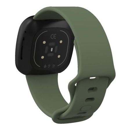 Soft Fitbit Versa 4/ Sense 2 watch strap - Dark green