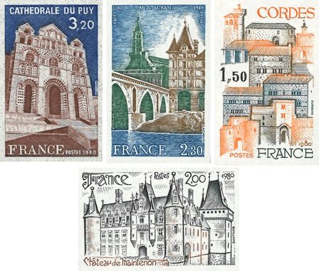 Frankrig 1980 - YT 2081-2084 - Utakket - Postfrisk