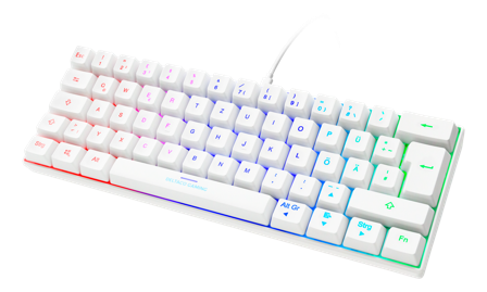 Deltaco GAMING GAM-075 - tastatur - QWERTZ - Tysk - hvit