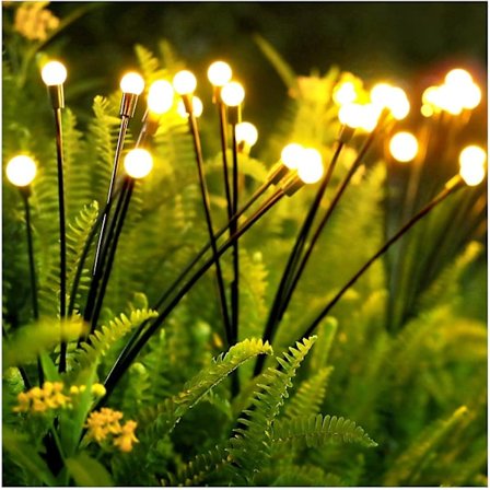 Solcellehavelamper Udendørs 4 Pak Solcelle Sankt Hans Orm Lys 8 Tilstande 10 Led Svajende Lys, Svajer Med Vinden, Vandtæt Solcelledrevet Dekoration 