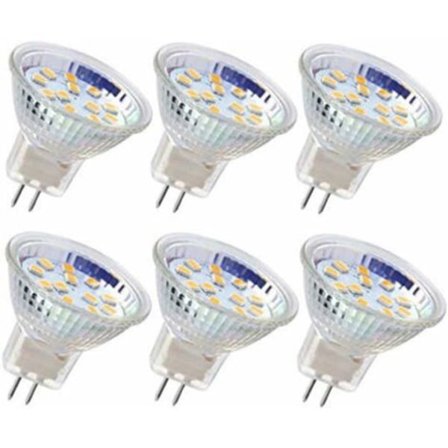 TS-6 stk. ampulle LED MR11 spotpære GU4 pærer 3W 18LEDs halogenpærer 20W tilsvarende ikke-dimbar LED-pære 12V AC/DC for belysning