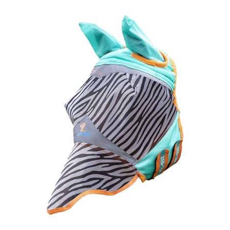 Shires Zeb-Tek Hästflugmössa Full Black/White