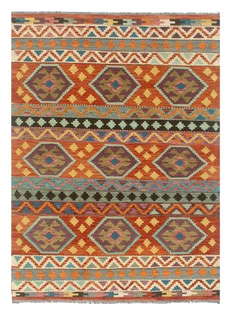 Kelim Afghan Old Style Matot 170X253 Ruskea/Vihreä Villa