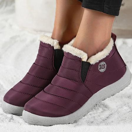 Dames Støvler Kvinders Vinterstøvler Varme Pels Vinter Sko Til Kvinder Sne Støvler Let Ankel Botas Mujer Sort Combat Botines Wine Red 44
