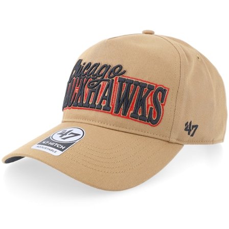 47 Brand - NHL Beige adjustable Caps - Hatstore Exclusive x Chicago Blackhawks Barnes 47 Hitch Camel A-frame Adjustable @ Hatstore