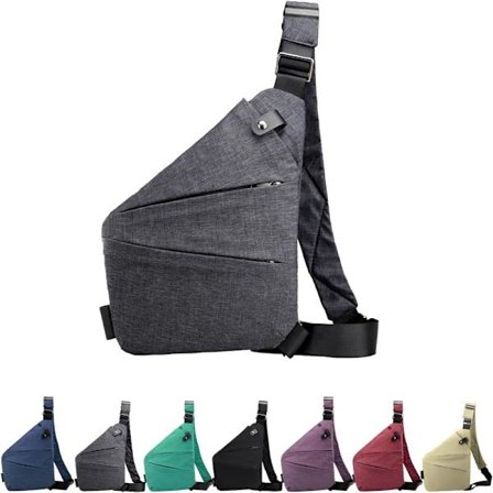 Tyverisikret Crossbody Taske til Kvinder Personlig Flex Rejsetaske Anti-tyveri Cross Body Taske Skrå Brysttaske til Mænd