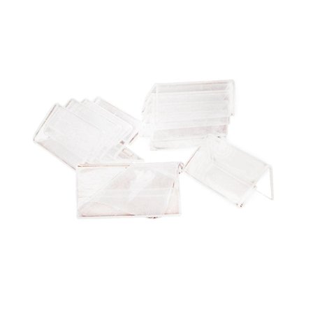 50 stk. Klar Skiltholder Kort Holder Plakat Holder Plast Mini Etikettholder Akryl Kort Display Stativ