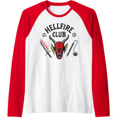 Unisex Hellfire Club Stranger Things T-skjorte Dame/Herre Langermet Topper 0619