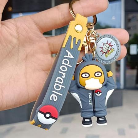Mote tegneserie nøkkelring Anime Figur anheng Modell Dukke Barn Leketøy Gaver - Perfet Psyduck