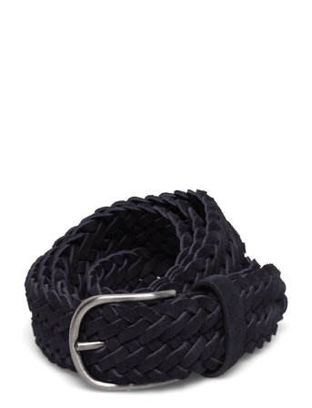 Anderson's Suede Woven Belt Blue - 3,5 - Navy - 100