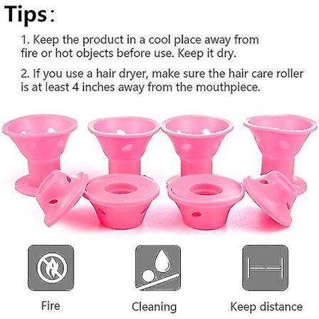 40 stk. Magic Silikon Hårkrøller Sæt Stor Lille Blød