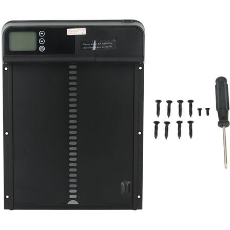 Automatisk hønsehusdør med timer aluminiumslegering IP45 vandtæt LED-skærm Batteridrevet automatisk hønsedøråbner til gård