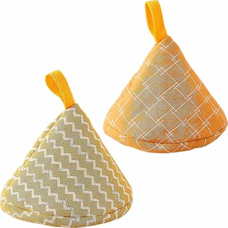 2 stk Bomuldsgrydehåndtagsvarmebestandige Klud Grydeklips Dækker Madlavningshandsker Ovnvante