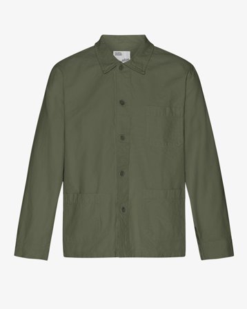 Organic Workwear Jacket - Dusty Olive L