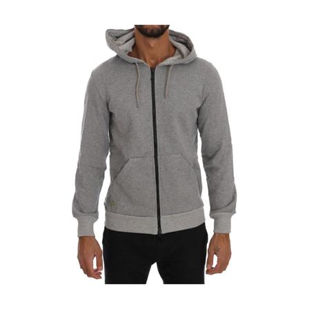 Daniele Alessandrini, Full Zipper Hodded Cotton Sweater Szary, Mężczyzna, Rozmiar: S