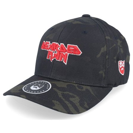 Bearded Man - Camo flexfit Cap - British Heavy Metal 3D Black Camo Flexfit @ Hatstore