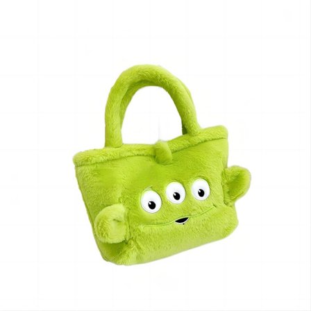 Plysj Crossbody Bag med justerbar snor, Puffy Wallet Skulder Bag Myntpung Tilbehør Kvinner Jenter Barn Bursdagsgaver(tre øyne)