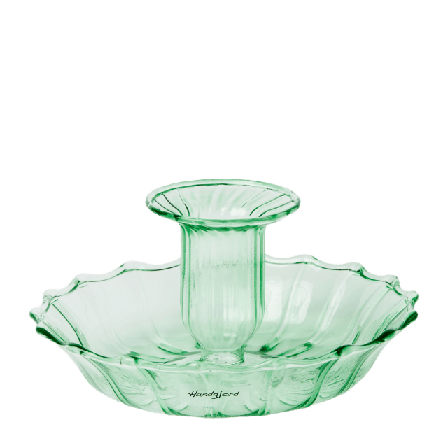 Åhléns Home Ljusstake i glas CECIL 5,5 cm Ljus & ljusstakar Grön ONESIZE