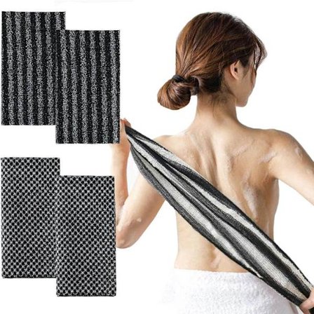 Blissal Kuoriva Suihkupyyhe, Blissal Pyyhe Miehille ja Naisille musta Setti 4 kpl