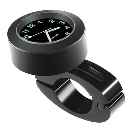 Motorcykelstyre Klocka Mini Motorcykel Klocka Klocka Motorcykel Tillbehör Styre Montera Digital Klocka 7/8 Vattentät (Svart)