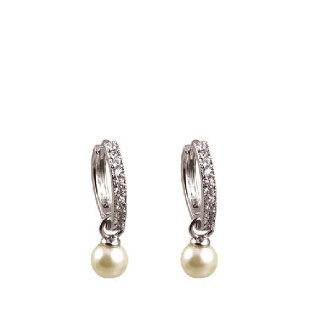 Lily and Rose Petite Kennedy Hoops Earrings Ivory Pearl Smycken & klockor Dam Silver ONESIZE