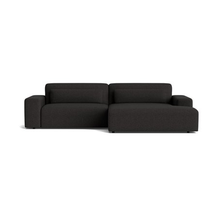Messina XL Chaiselongue-Sofa, rechts in Mito Anthrazit, modernes Design mit Nozag-Federn und massiver Eiche, komfortables Polstersofa, 80cm
