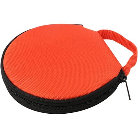 CD-oppbevaringsboks for bil, CD-oppbevaringsveske med 20 kapasitet CD/DVD-etuier kompatibel med bilreiser, oransje