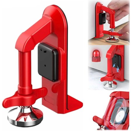 Portabelt dörrstopp med alarm, portabelt reselås, stöldskyddsblockerare, säkerhetsblockerare, ingen borrning krävs, säkerhetsdörrstopp