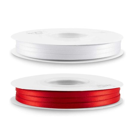 Punainen satiininauha Ohut nauha kaksipuoleinen