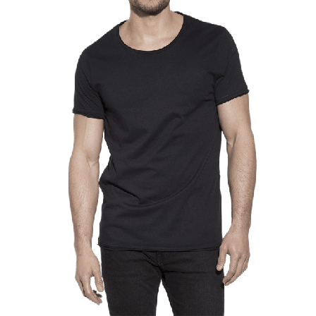Bread & Boxers T-shirt Crew-Neck Relaxed Underlinnen t-shirts Herr Svart S