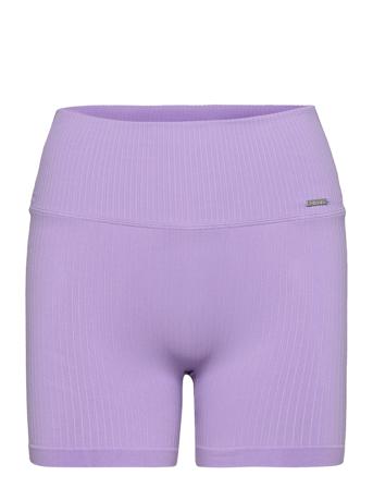 Black Ribbed Midi Biker Shorts Running/training Tights Lilla AIM'N