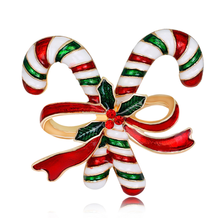 Julbrosch Stilfull utsökt diamantinfattad pepparkaksnål co