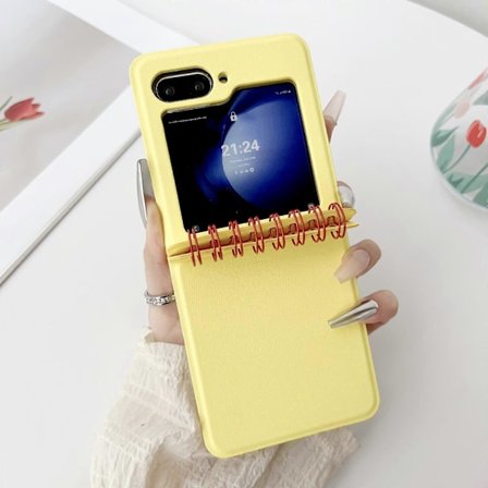 Läderfodral för Z Flip 6, Kreativt Fodral för Samsung Galaxy Z Flip 6 med Unik Gångjärnsdesign, Stötsäkert Skyddande Fodral för Z Flip 6