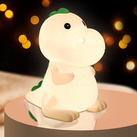 Dinosaurie Nattlampa för Barn, 7 Färgers Anti-Läskig Lampa för Barn, Uppladdningsbar LED Nattlampa, Silikon Baby Nattlampa, Present till Barnrum