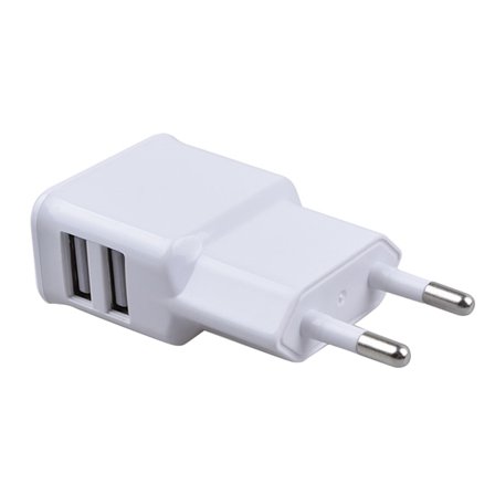 Mini 2-Port USB-laddare Väggladdare Säker Effektiv för de flesta mobiler