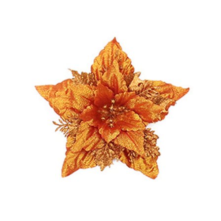 7 tommer Jule Glitter Julestjerne Blomsterdekorasjoner til Juletre Krans