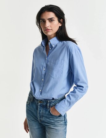 GANT Rel Luxury Oxford Bd Shirt - Blue - 40