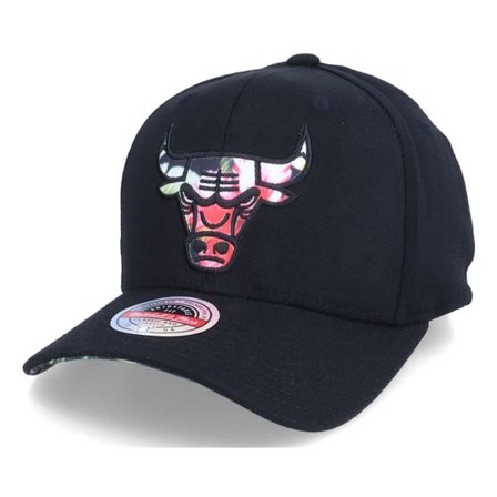 Mitchell & Ness - Svart adjustable Keps - Hatstore Exclusive x Tropical Floral Chicago Bulls @ Hatstore