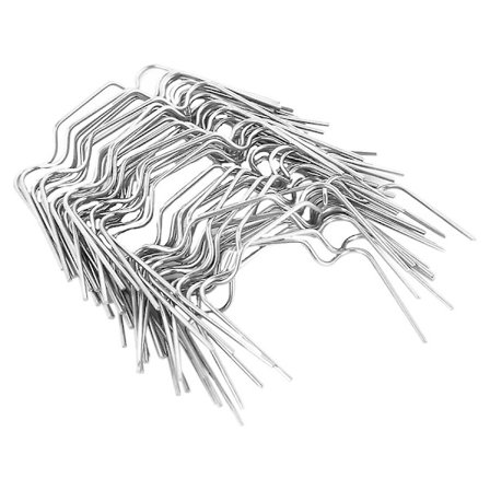 50 stk Rustfrie Drivhus W-klipser Fjærtråd Glassing Glassramme Fikseringsklemme KL